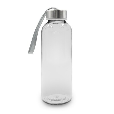 Glass bottle with a cover
